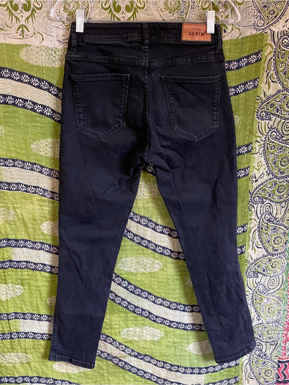 Sezane Black Slim Parfait Cotton Skinny Denim Jeans 26 Minimal Quiet Luxury - Picture 9 of 16